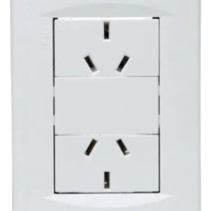 Tomacorriente Doble 10a Jeluz Mito Color Blanco Completo