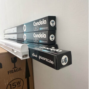 Liston Tubo Led Bajo Alacena Con Tecla 9w 60cm Candela Blanco Frío