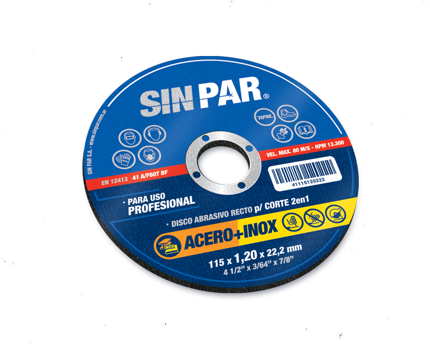 Disco De Corte 115 X 22 X 1.6mm 10 Unidades