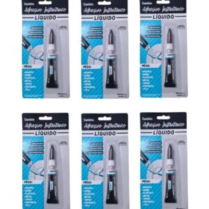 Pack X 6 Adhesivos Instantaneo 2grs Liquido tipo la gotita Candela