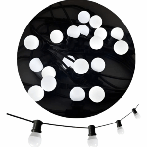 10 Metros Guirnalda De Luces Con 10 Port + Lamparas Led 7w Frias o Calidas