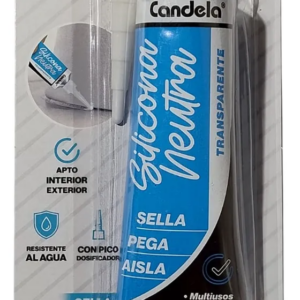 Sellador Silicona Neutra Transparente 85ml Pomo aplicador