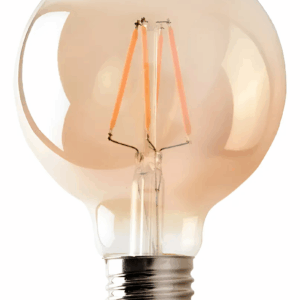 Lampara Globo Dorada 6w Filamento Led Vintage Deco Calida Blanco Cálido